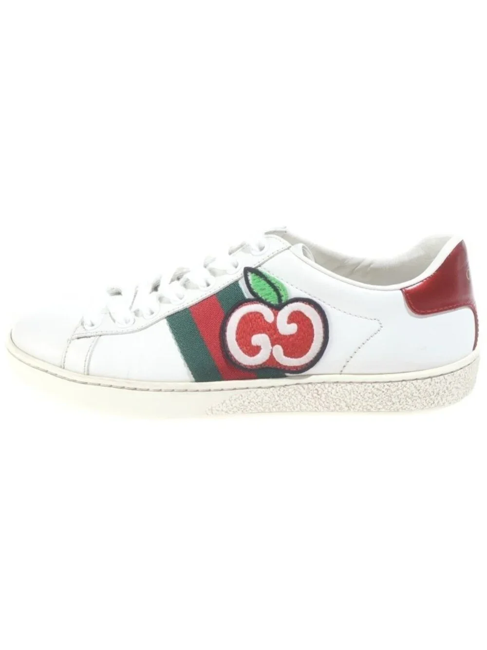 Gucci GG Apple Patch Low Cut Sneakers White